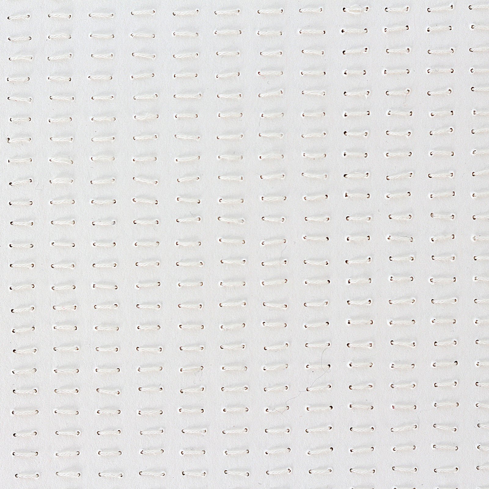 Carré Blanc, Time Fields Series, bamboo paper and sashiko cotton thread, 2025, 60 x 60 cm.
