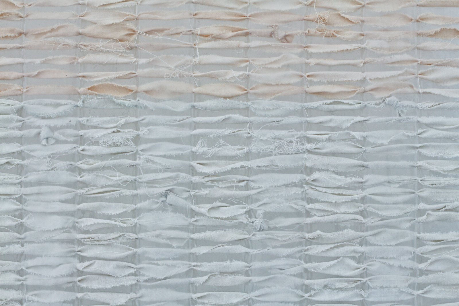 Contemplum series. Plastic, thread, wood. 60 x 60cm, 2020