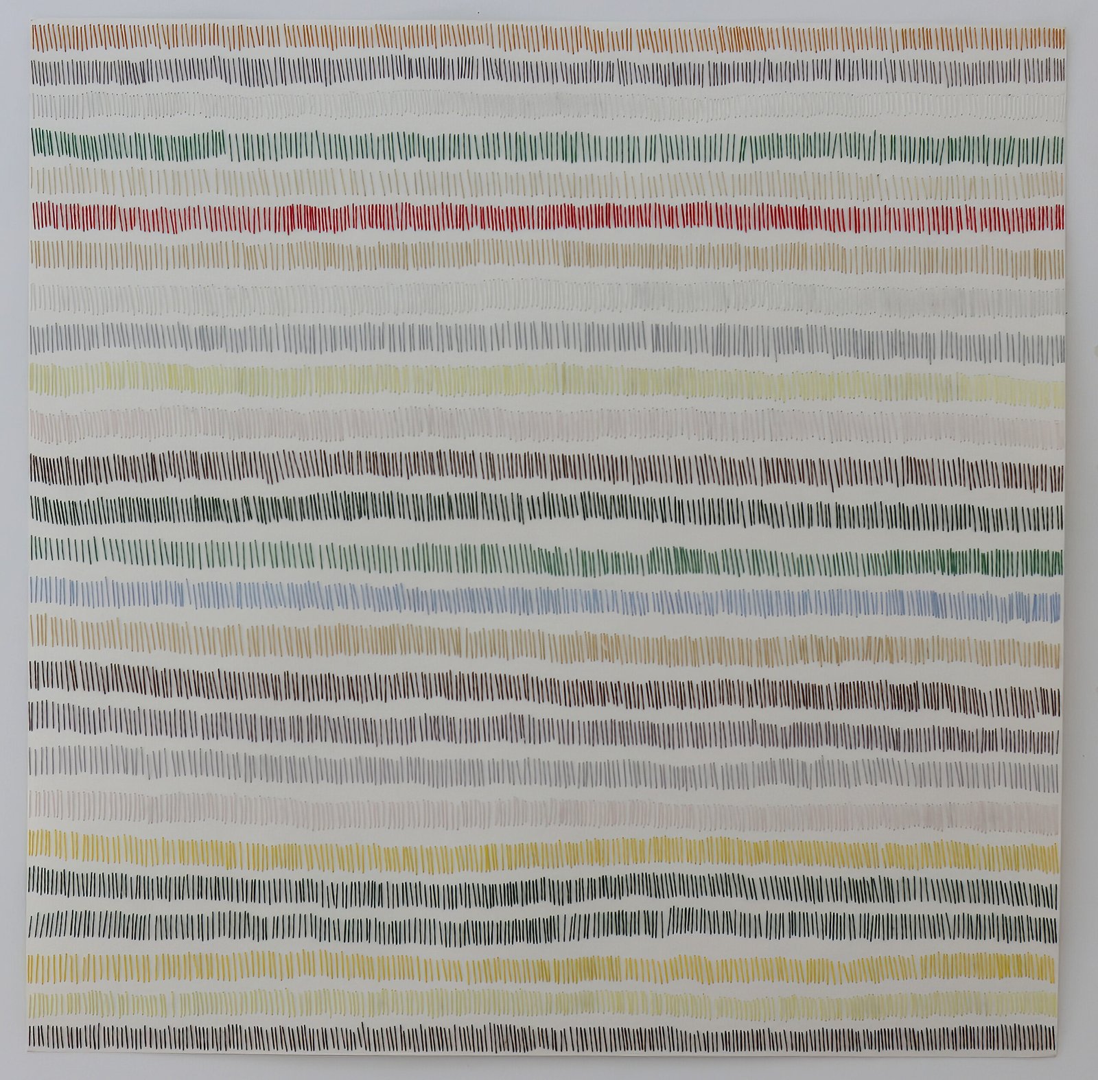 Winter. Seasons series. Paper and cotton thread, 2026, 60 x 60 cm. Artwork by Karen Meersohn